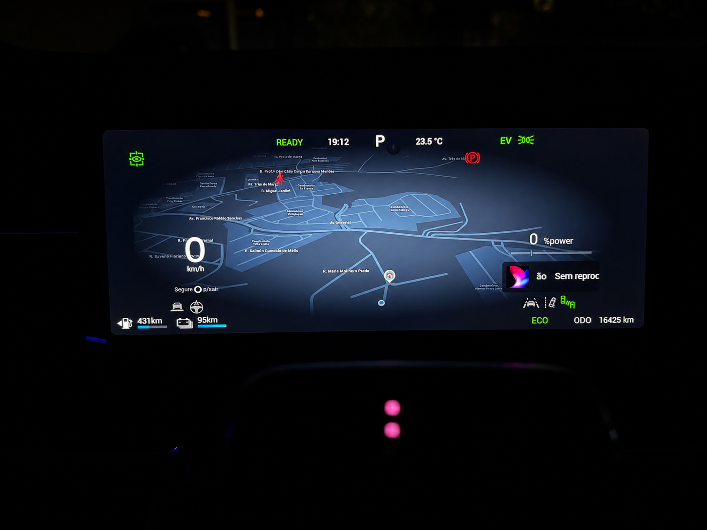 Waze no cluster principal do Jaecoo 7